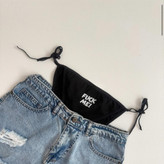 شورت فانتزی نخی زنانه بند گره ای F *CK ME